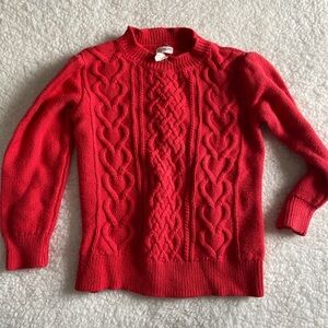 j crew youth 6-7 red sweater